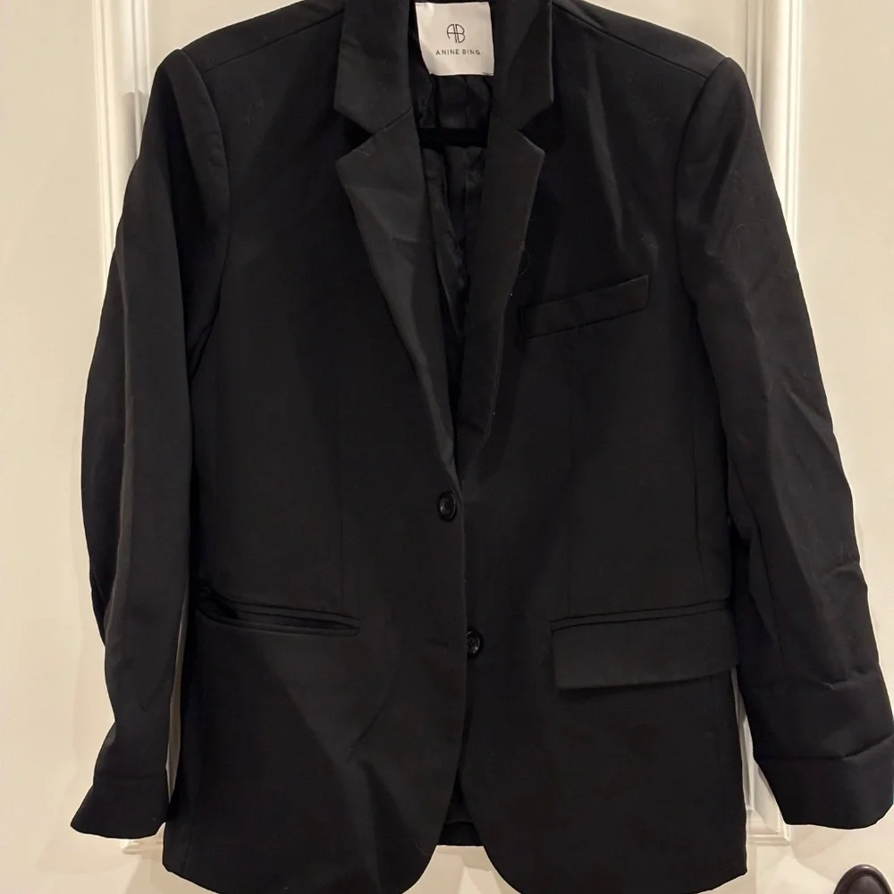 Anine Bing Quinn Blazer | Black | Size S - Picture 9 of 12